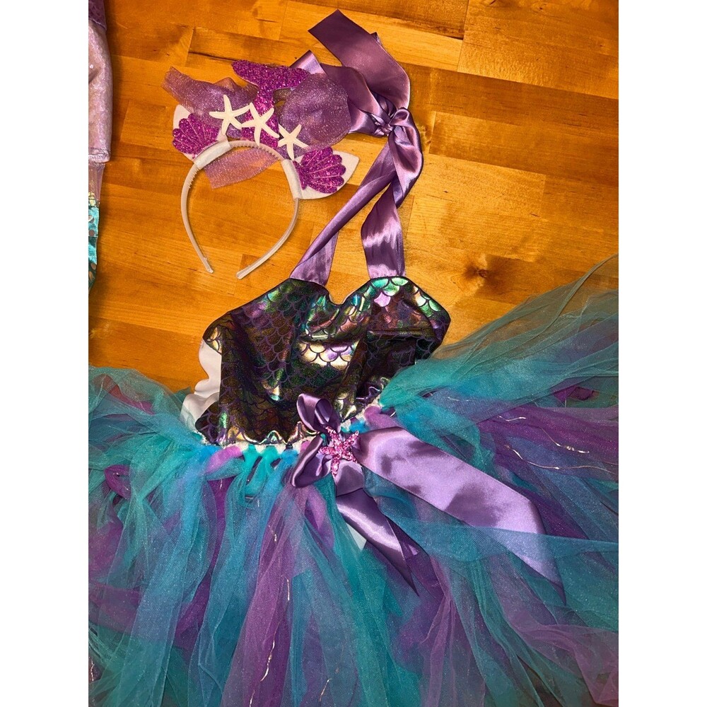 Girls Lot of Mermaid Costumes and Accessories Size 4/6, 7/8 - Picture 8 of 9
